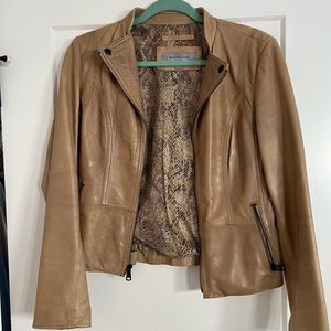 Andrew Marc tan leather jacket
